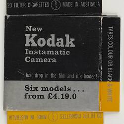 Cigarette Packet - Kodak Australasia Pty Ltd, 'Kodak Instamatic Cameras', 1963 - 1966