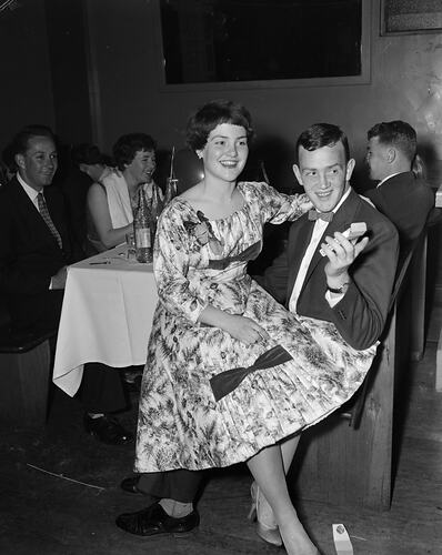 H. J. Heinz Co Pty Ltd, Portrait of a Man and Woman at a Social Ball, Melbourne, Victoria, Oct 1958
