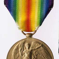 Medal - Victory Medal 1914-1919, Great Britain, Private Stanley Frank Greves, 1919 - Obverse