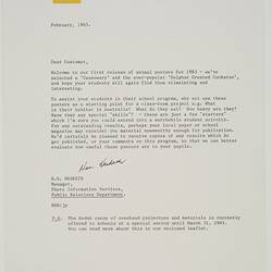 Letter - Kodak Australasia Pty Ltd, 'Capture Your Friends on Kodak Film', Feb 1983