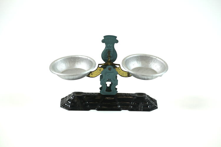 Toy metal scales.