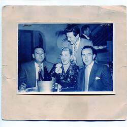 Photograph In Card - Lindsay Motherwell With Friends, Sammy Lee's, 1940s
