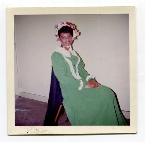 Photograph - Sylvia Boyes Wearing Green Costume, Eoan Group, Cape Town, South Africa, 1960s