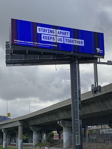 Billboard, Staying Apart Keeps Us Together, Melbourne, May 2020