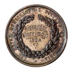 Medal - Royal Agricultural Society of Victoria Silver Prize, 1908 AD
