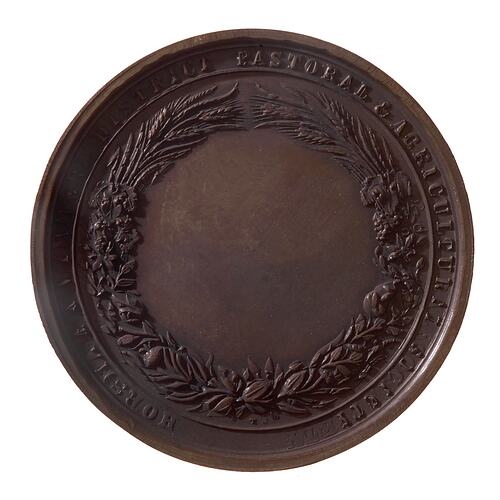 Medal - Horsham and Wimmera District Pastoral and Agricultural Society Bronze Prize, c. 1875