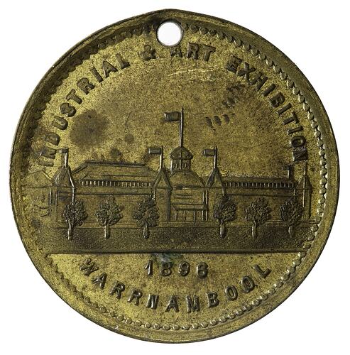 Medal - Warrnambool Industrial & Art Exhibition Commemorative, 1896 AD