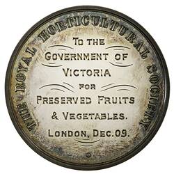 Medal - Royal Horticultural Society Joseph Banks Silver Prize, 1909 AD