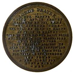 Medal - Coles Book Arcade Federation of the World, Eleventh Commandment, c. 1885 AD
