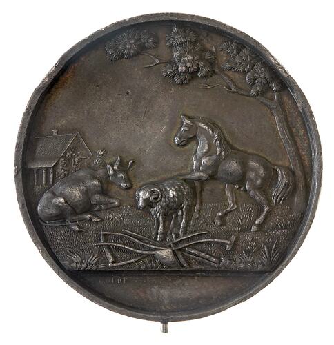 Medal - Port Phillip Farmers Society Silver Prize, 1863 AD