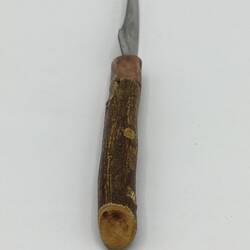 HT 58389, Knife - Metal With Carved Wooden Handle, Joseph Scerri, Brunswick, circa 1980s-2010s (ART & CRAFT), Object, Registered
