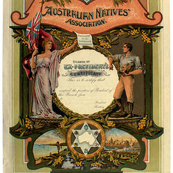 Certificate - Australian Natives Association