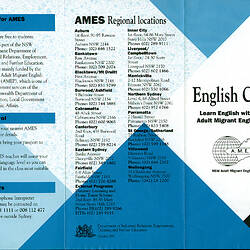 Leaflet - English Classes, A.M.E.S., 1991