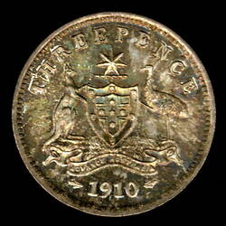 Coin - Threepence, Australia, 1910
