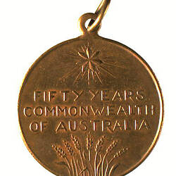 Australia, 50th Anniversary of Commonwealth of Australia Schools Medal, Reverse