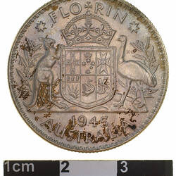 Florin (Two shillings) 66% silver trial