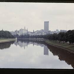 Digital Photograph - View of Yarra River & City, Melbourne, 1960