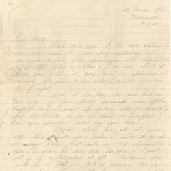 Letter - Joyce to Harry, Personal, 17 Feb 1942