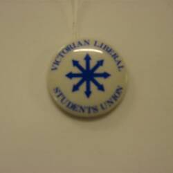Badge - Victorian Liberal Students' Union, Australia,1981-1982