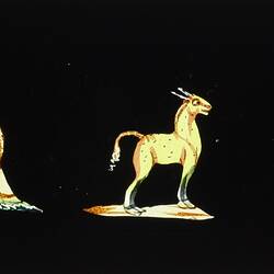Lantern Slide - Panorama Type, Four Four-Legged Animals, 1820-1860