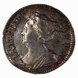 Coin - Penny, Queen Anne, England, Great Britain, 1706 (Obverse)