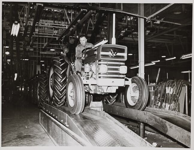 Photograph - Massey Ferguson, End of Production Line, Banner Lane, Coventry, England, circa 1961