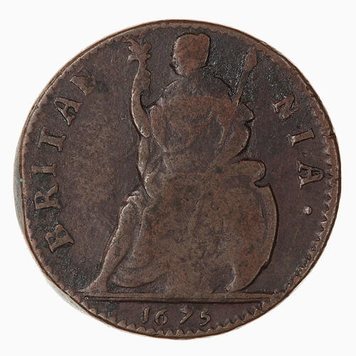 Coin - Farthing, Charles II, Great Britain, 1675 (Reverse)