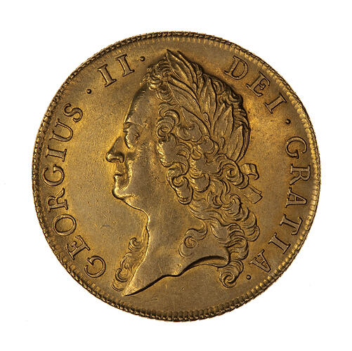 Coin - 2 Guineas, George II, Great Britain, 1740 (Obverse)