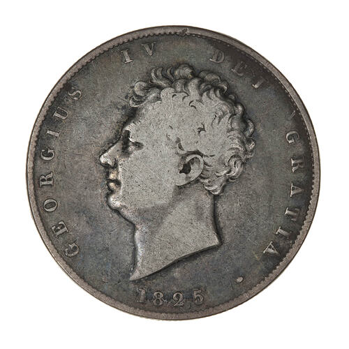 Coin - Halfcrown, George IV, Great Britain, 1825 (Obverse)