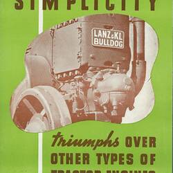 Descriptive Leaflet - K.L. Tractors Ltd, Lanz & KL Bulldog Tractors, 1950