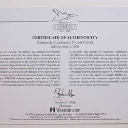 Souvenir Cover - Farewell to Concorde, 1969-2003, London-New York, Great Britain, 24 October 2003