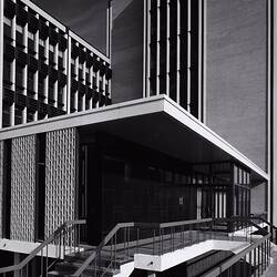 Photograph - Kodak Australasia Pty Ltd, Exterior View of Front Entrance to Building 8, Head Office & Sales & Marketing at the Kodak Factory, Coburg, 1964