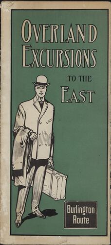 Leaflet - 'Overland Excursions to the East, Burlington Route', 1911