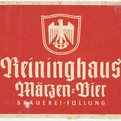 Label - Brau Union Österreich AG, Reininghaus, Marzen, circa 1950s
