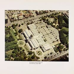 Photograph - Aerial View of the Exhibition Building from South East, Melbourne, 1980