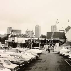 Photograph - Demolition of Royale Ballroom from North, Exhibition Building, Melbourne, 1979