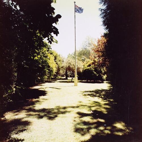 Photograph - The New 'Residency', Northern Garden from the East, Royal Exhibition Building, Melbourne, circa Feb 1985