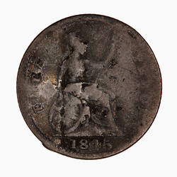Coin - Groat, Queen Victoria, Great Britain, 1845 (Reverse)