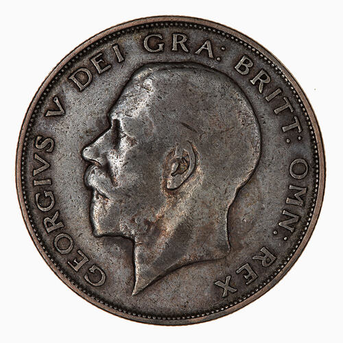 Coin - Halfcrown, George V, Great Britain, 1923 (Obverse)