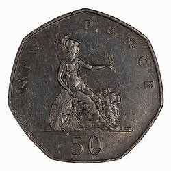 Coin - 50 New Pence, Elizabeth II, Great Britain, 1980