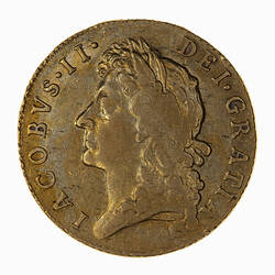 Coin - Guinea, James II, Great Britain, 1685 (Obverse)