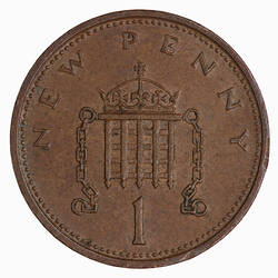Coin - 1 New Penny, Elizabeth II, Great Britain, 1976 (Reverse)