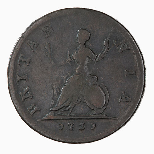 Coin - Farthing, George II, Great Britain, 1731 (Reverse)