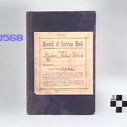 Booklet - Record of Service Book, Robert Patrick Watson, Naval Cadets, circa 1915-1925