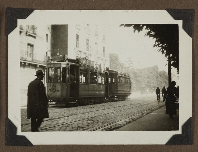 Streetscape with Tram, Nantes, France, circa 1927