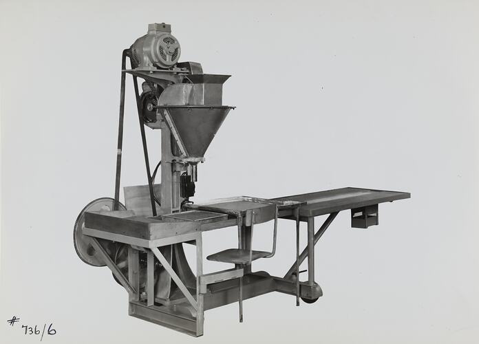 Photograph - Schumacher Mill Furnishing Works, 'Triumph Filling Machine', Port Melbourne, Victoria, 1945