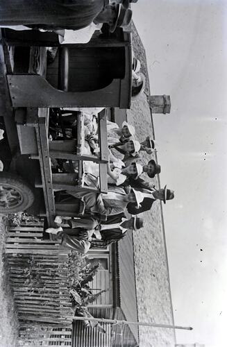 Negative - Group of Tourists on a Truck, Fiji, circa 1920s