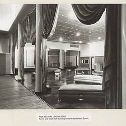 Foyer and Small Hall of Royale Ballroom, Exhibition Building, Melbourne, 1952