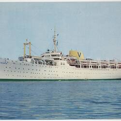 Postcard - MV Fairsea, Sitmar Line, 1957