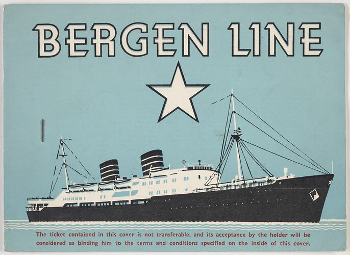 Ticket Holder - Bergen Line, Issued to Donald Dott, 1954-1956